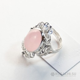 Кольцо с розовым кварцем Аннамария